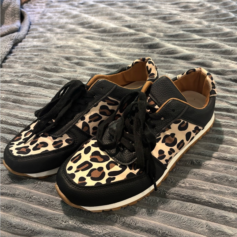 Leopard Print Women's Sneakers Size 9 or 42